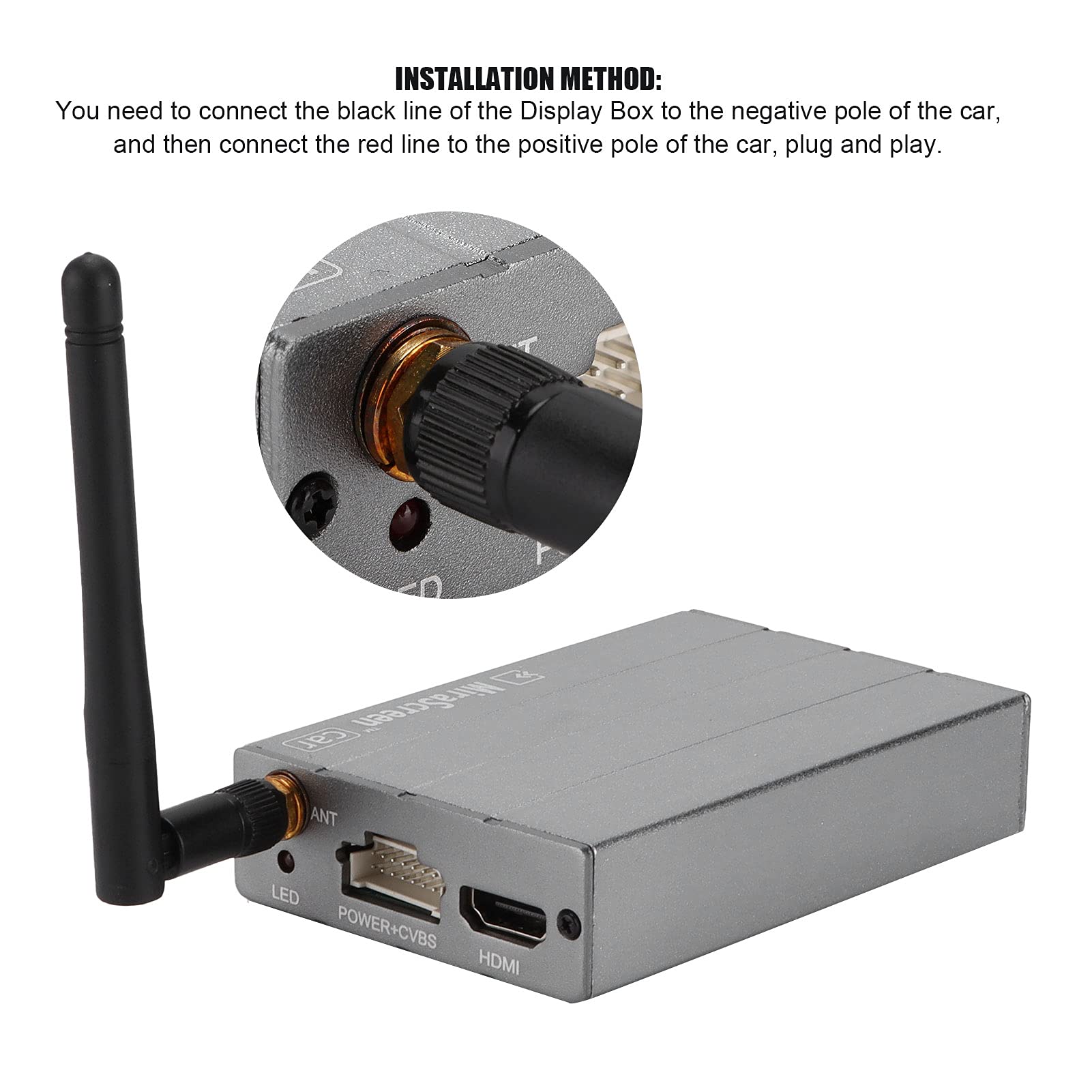 Display Wifi per Auto Specchio Link Adattatore TV Stick Display Wifi per Auto Specchio Link Adattatore per Lettore Multimediale HD Dongle con Bassa Latenza Compat Car Box Mirror L