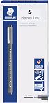 STAEDTLER Pigment Stylos Liner Fineliner, Noir, 6 Tailles de pointe assorties (0.05mm - 0.8mm): Dessin étanche & Stylos d'écriture pour prendre des notes, Journalling, Sketching, Manga & Retour aux fournitures scolaires