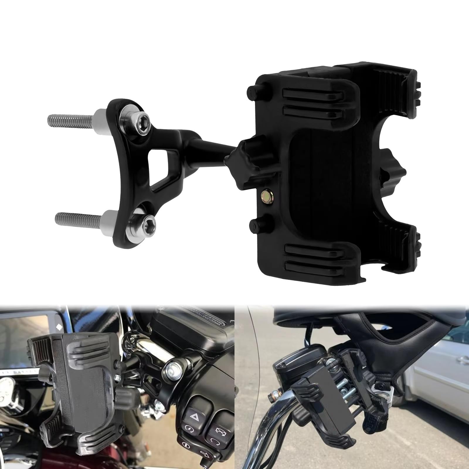 Supporto Per Telefono Moto Per Sportster XL Per Softail Per Touring Supporto Manubrio Supporto Telefono Supporto Dispositivo Cellulare GPS(Holder Bracket C)