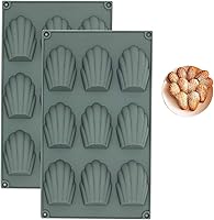 Vista 8 de Meajore Madeleine - Molde de silicona para hacer galletas Madeline, molde antiadherente para hacer galletas Madeleine (bronce)