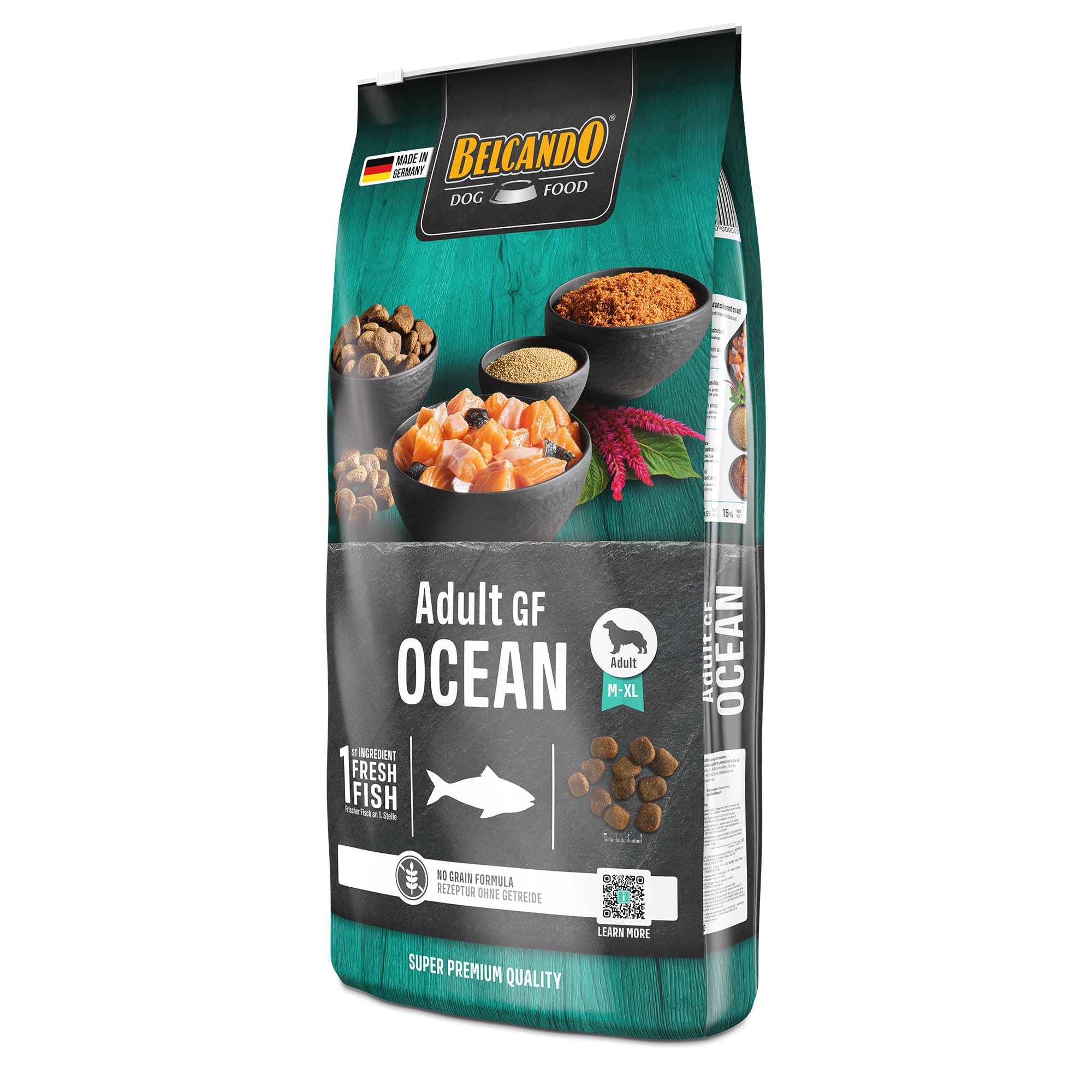 BELCANDO Adult GF Ocean [12,5 kg] | Aliment Complet sans céréales au Poisson pour Chiens Adultes dès 1 an