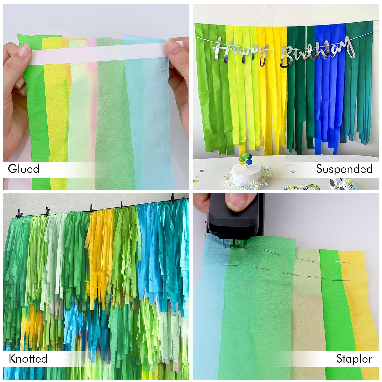 9 Rollen Krepppapier-Luftschlangen – 220 Meter Party-Deko In Schwarz, Weiß, Rot Für Hochzeit, Geburtstag & Weihnachten