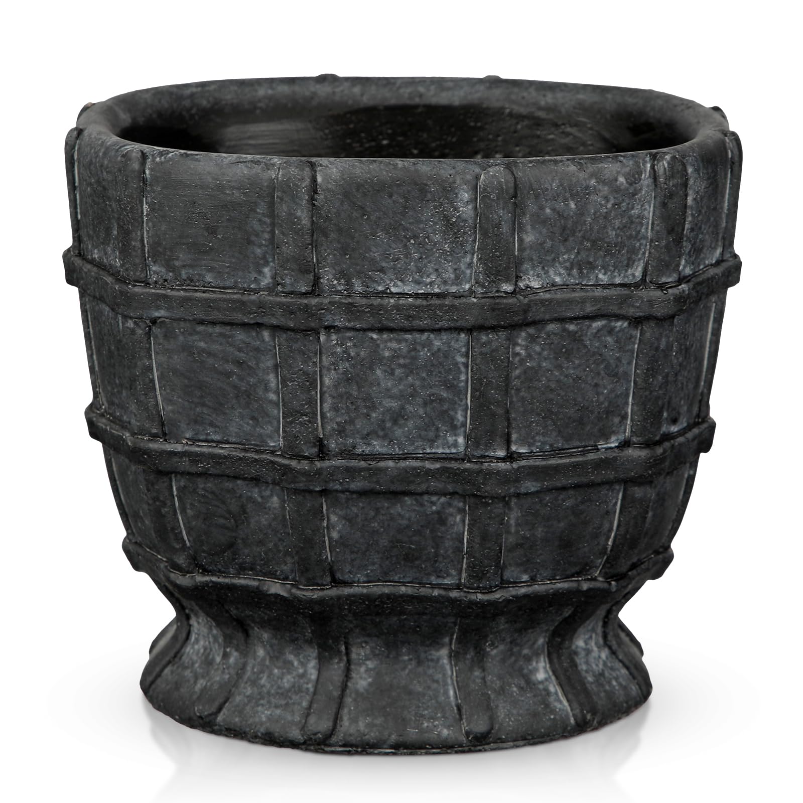 Photo 1 of 6" Black Ceramic Plant Pots with Drainage Hole, Rustic Flower Pots for Indoor Plants, Outdoor Decorative Ceramic Planters Small Plant Pot for Succulents, Cactus, Herbs, Orchids, Snake Plant Pot