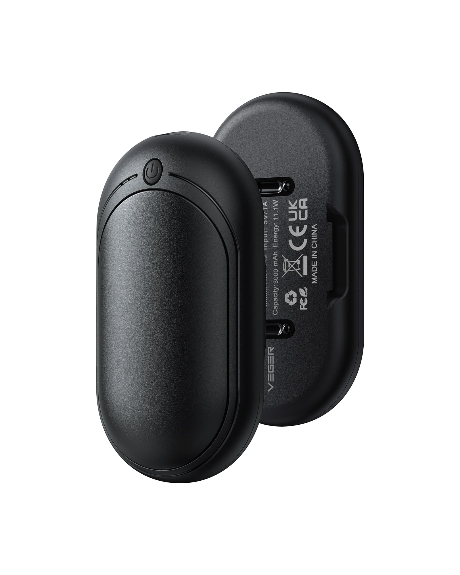 Hand Warmers Rechargeable, VEGER 2 Pack Electric Rechargeable Hand Warmers, Portable Pocket Heater for Christmas, Indoor, Outdoor, Sports, Winter Essentials, Cold Days Must Have