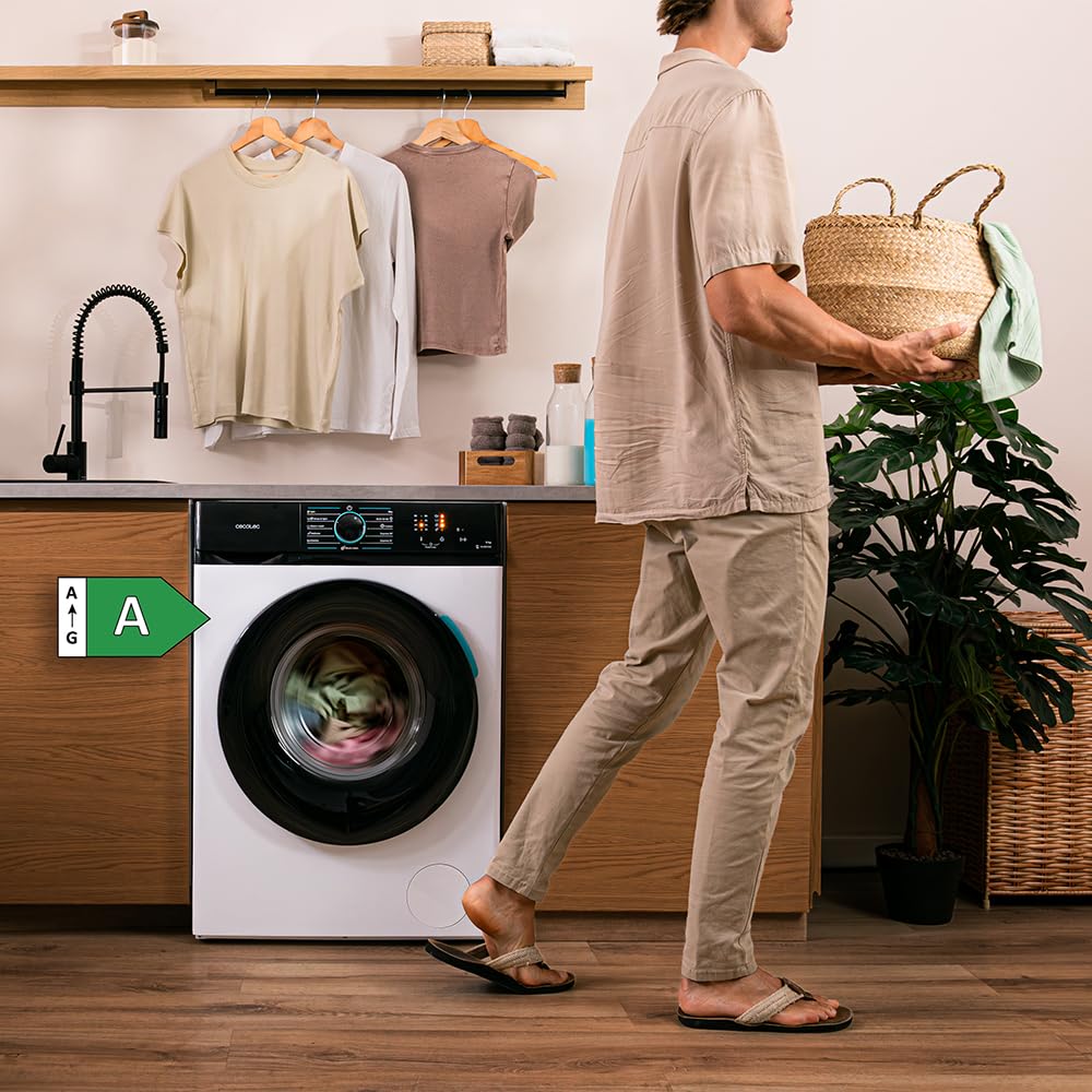 Cecotec Lave linge Frontal Bolero DressCode 7150 Inverter A, Machine à laver 7 kg 1400 tr/min 12 programmes Classe A