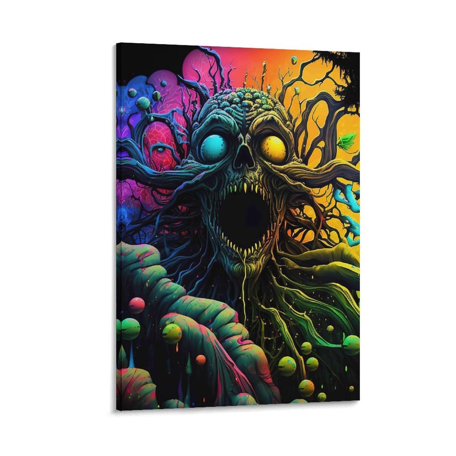 DHBANEIOK Fantasy Horror Skull Wall Decor Poster Giclee Canvas Prints Modern Wall Art Picture Wall Hanging for Bathroom Wall Decor 08x12inch(20x30cm)