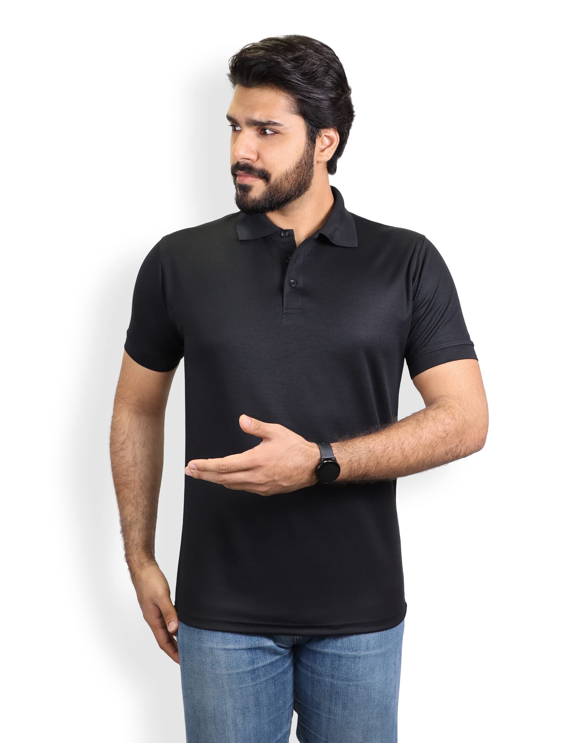 MARKHOR JEANSPlain Half Sleeves Regular Dri Fit Polo T Shirts For Men"Men's Polo T Shirt"Quick Dry Polo T-Shirts"Plain Polo Short Sleeve T Shirt For Formal & Regular Style!