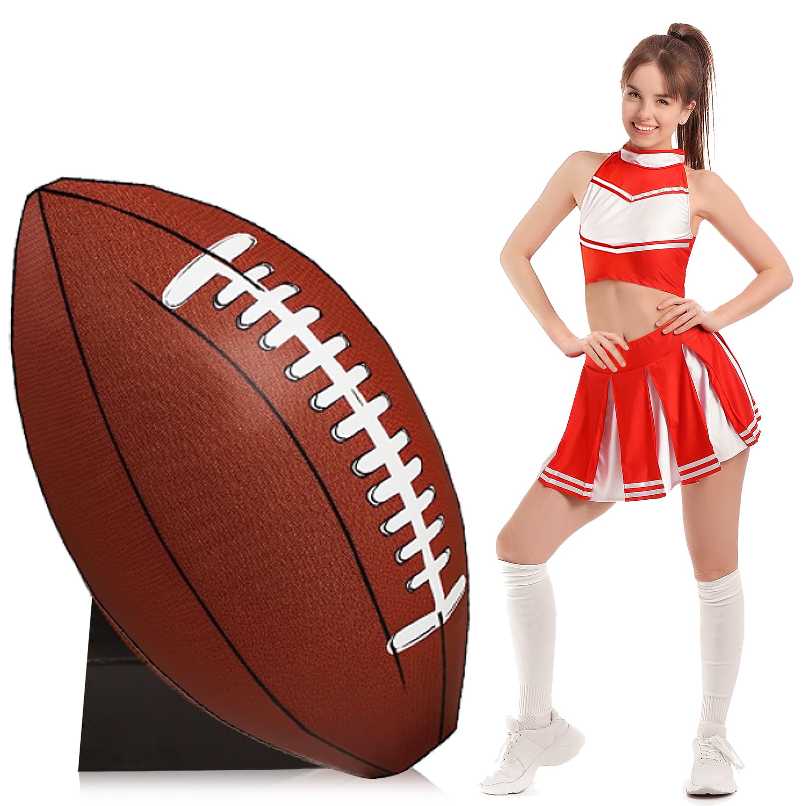 Chunful 4 ft Large Football Cardboard Cutout Stand up Life Size Football