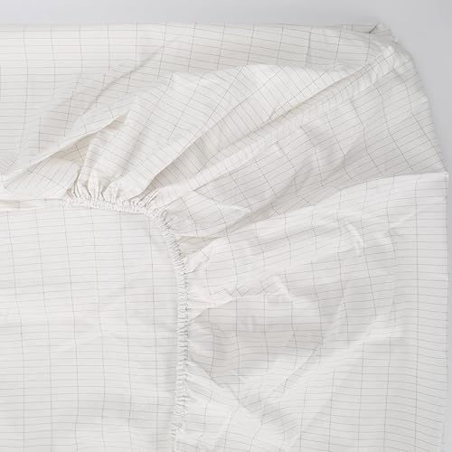 Miniatura 9 de Sábana bajera ajustable con cable de conexión a tierra, 5% fibra plateada y 95% fibra de algodón, sábana de puesta a tierra conductiva para un mejor