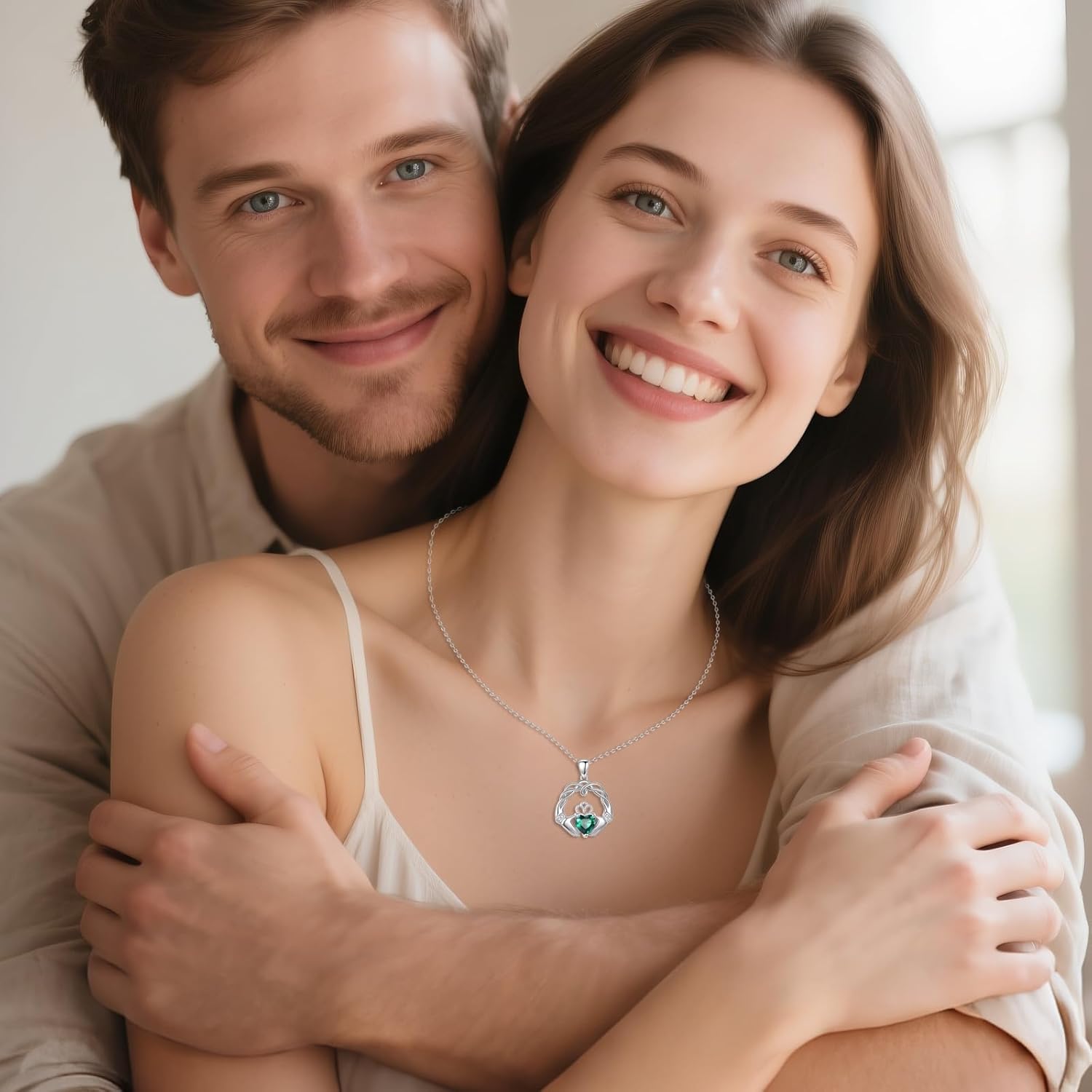 Claddagh Necklace for Women 925 Sterling Silver Celtic Knot Claddagh Pendant Necklace Irish Jewelry Gifts - Image 5