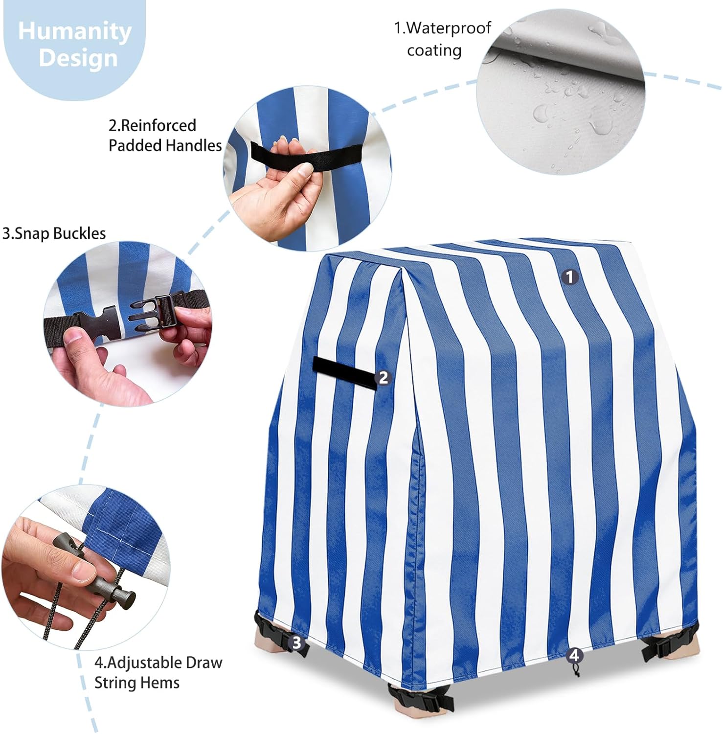 AIickwang Kids Water Table Cover for Step2 Rain Showers & Flow Water Table, Waterproof Dustproof Anti-UV Outdoor Toddler Activity Table Cover,Blue