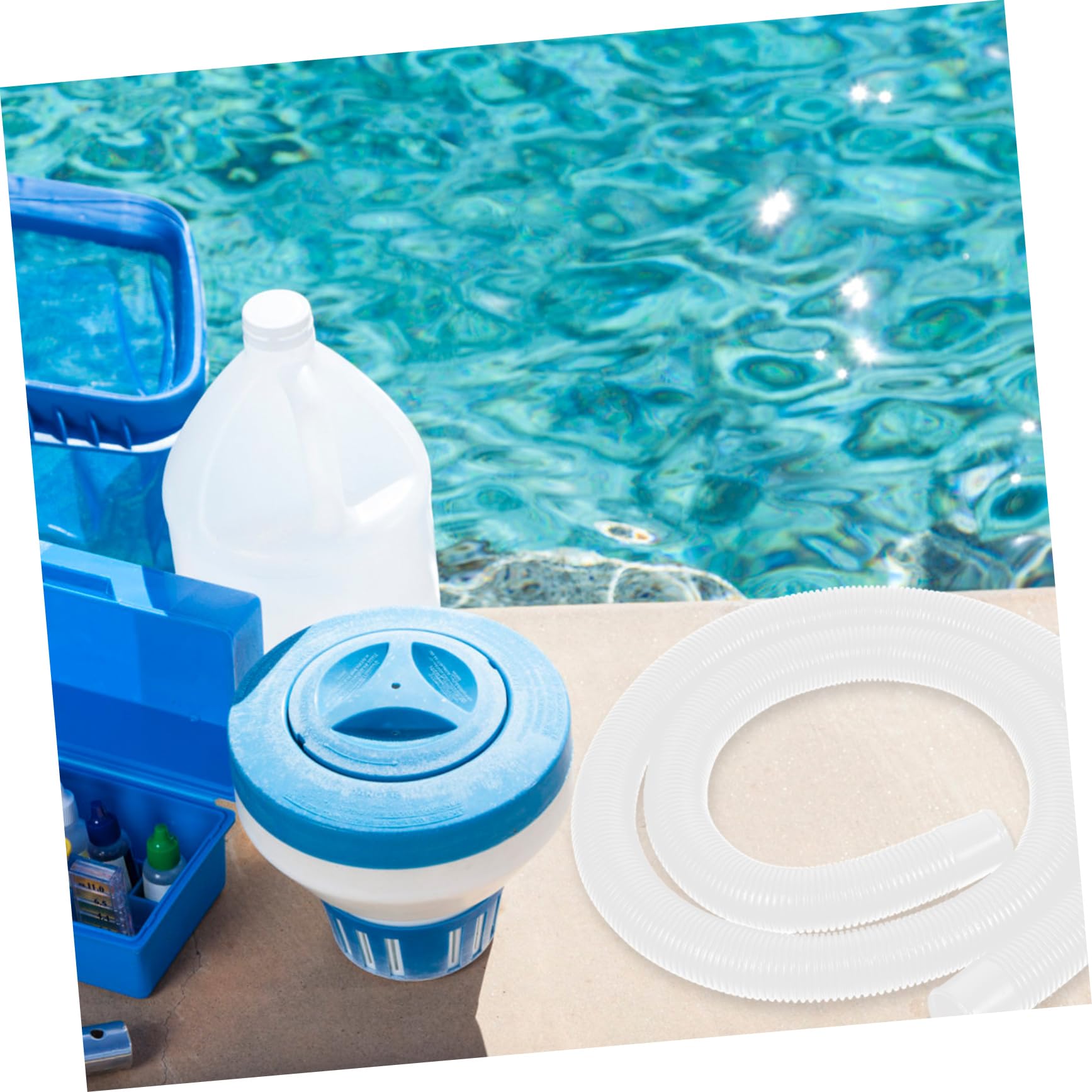 BESPORTBLE Manguera De Piscina Inflable De Repuesto Para Bomba, Compatible Piscina 300-1000 Galones, Doble Tubo Cuatro Conectores Para Mantenimiento y Filtrado