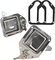 Vista 10 de Pestillo de Caja de Herramientas Pestillos de Manija en T con Cerradura, Pestillo de Puerta de Remolque con Junta y Llaves, Acero Inoxidable