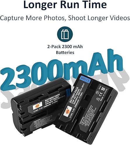 Miniatura 3 de DSTE Repuesto para 2 baterías NP-FM500H + DC01 Adaptador de cargador de viaje y coche compatible con Sony Alpha SLT A58 A57 A99 A77V A77II A350 A450