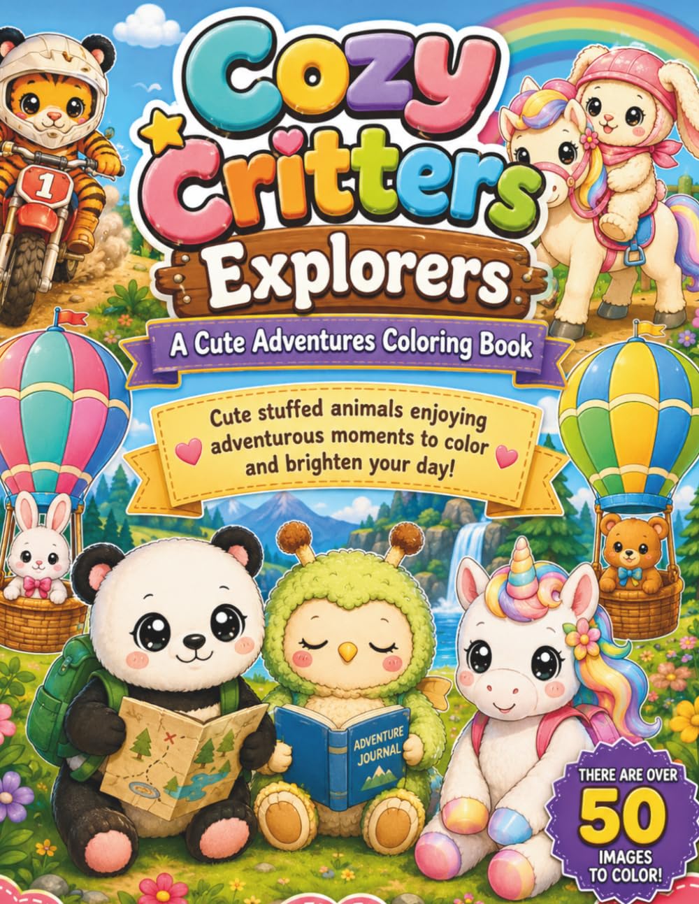 Cozy Critters Explorers: A Cute Adventures Coloring Book