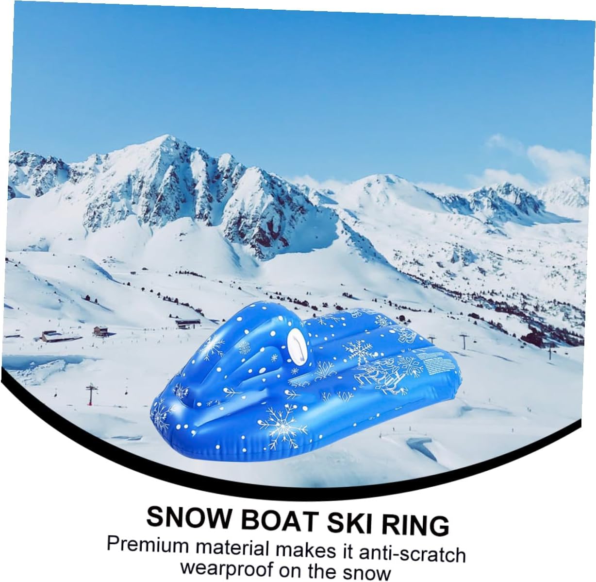 Inflatable Snow Tube and PVC Snow Sled Cold Resistant Winter Skiing Sledding Tube for Outdoor