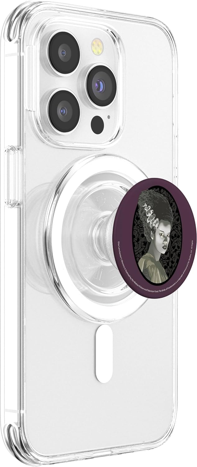 Universal Monsters Bride Of Frankenstein Illustrated PopSockets MagSafe PopGrip for iPhone