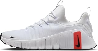 Nike Free Metcon 6 Men's Workout Shoes (FJ7127-100, White/Picante Red/Pure Platinum/Black)