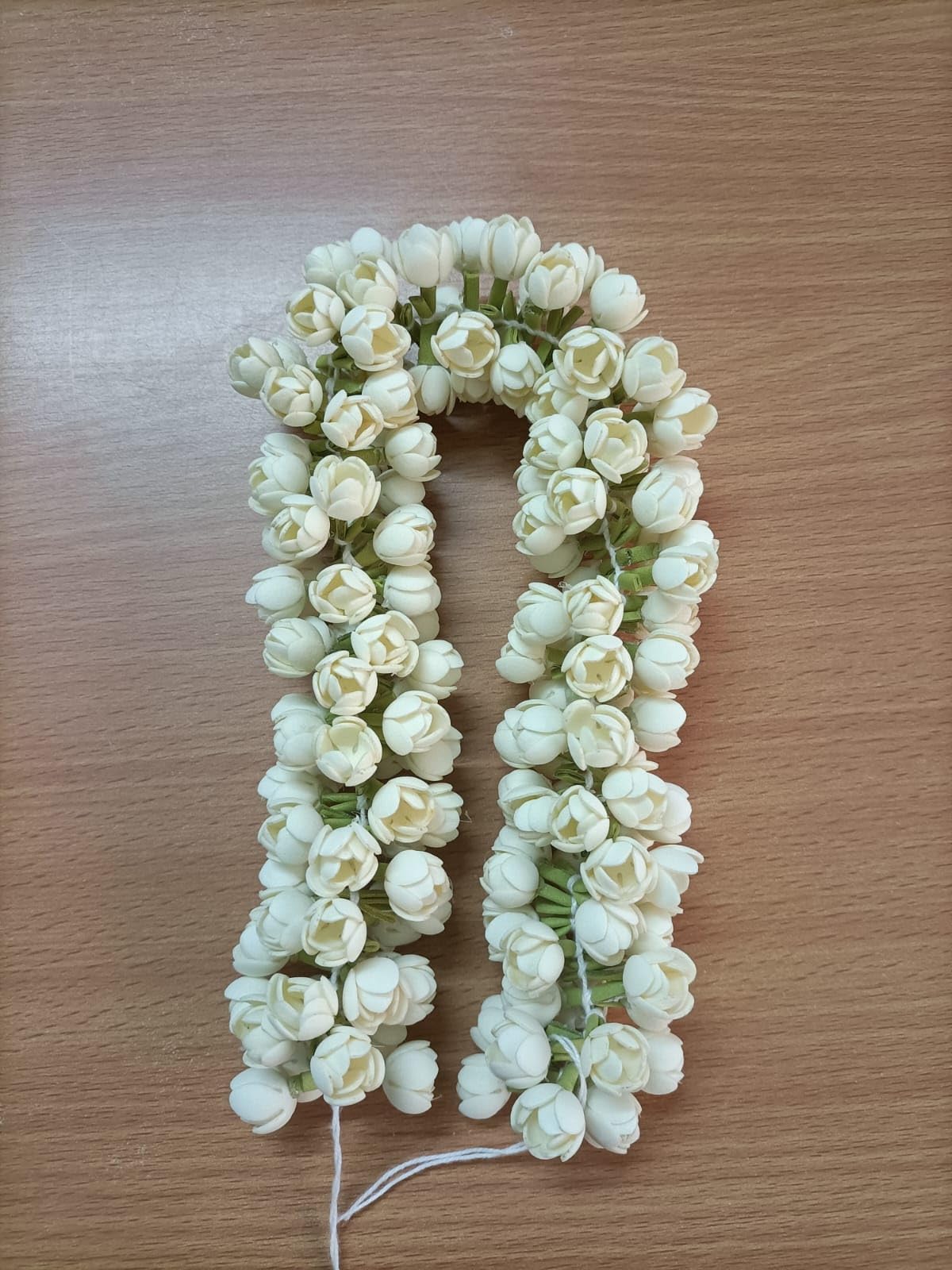 Artificial Foam Jasmine Flower Strings for Hair/Gajra/Bridal Hair Accessories for Women & Kids/Bridel/Sutable for All Function/8 inch (FMP01)-image-20