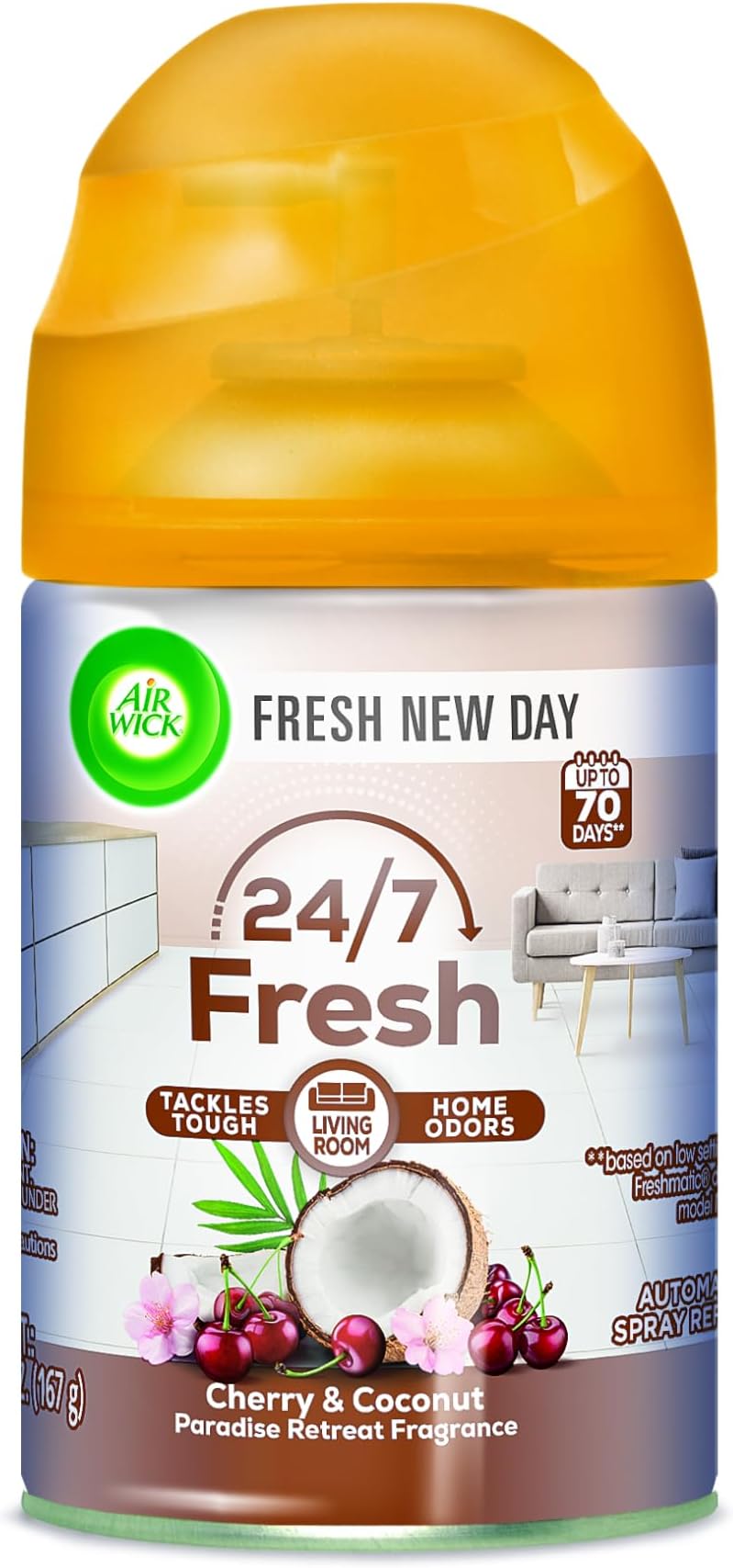 Automatic Air Freshener Spray Refill, 1ct, Paradise Retreat, Odor Neutralization, Essential Oils