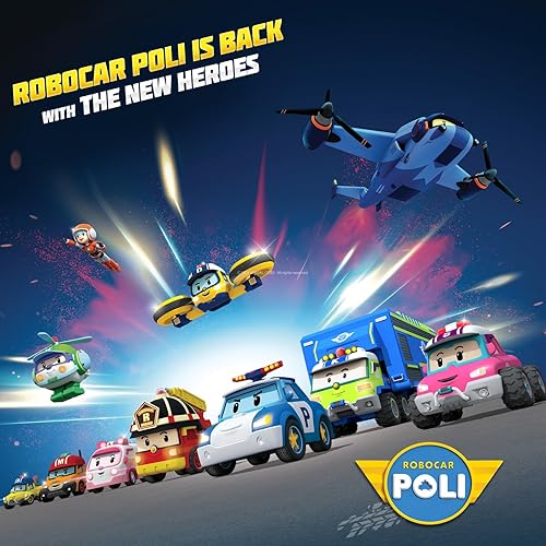 Miniatura 9 de Robocar Poli, Poke DIE-CAST - Vehículos de juguete de metal fundido, juguetes de construcción para excavadoras (vehículos de figura fundida no