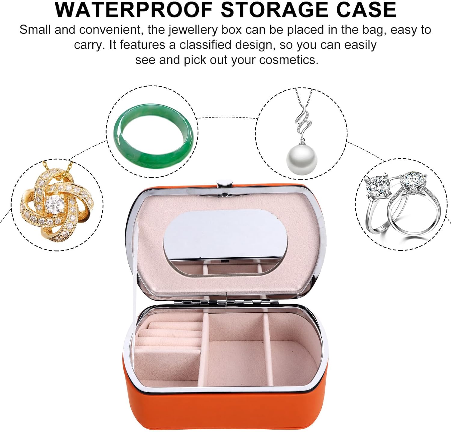 Fashionable Jewelry Storage Case, Lightweight PU Organizer for Travel image 2