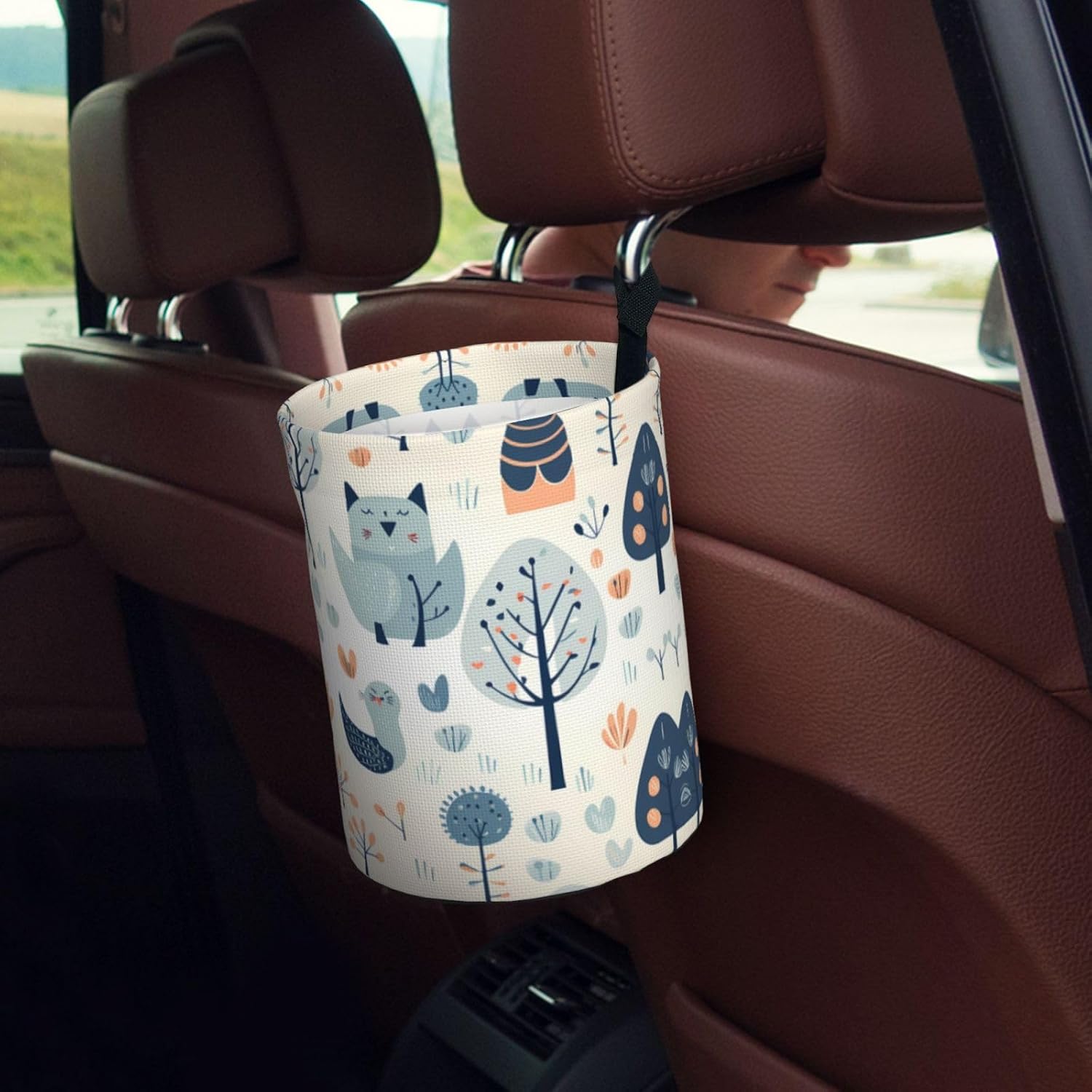 Cute Animals Convenient Foldable car Trash can, Easy to Install, Practical and Convenient car Accessories image 5