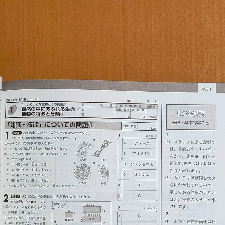 Amazon.co.jp: 令和4年度版「絶対評価プリント 理科 1年 啓林館