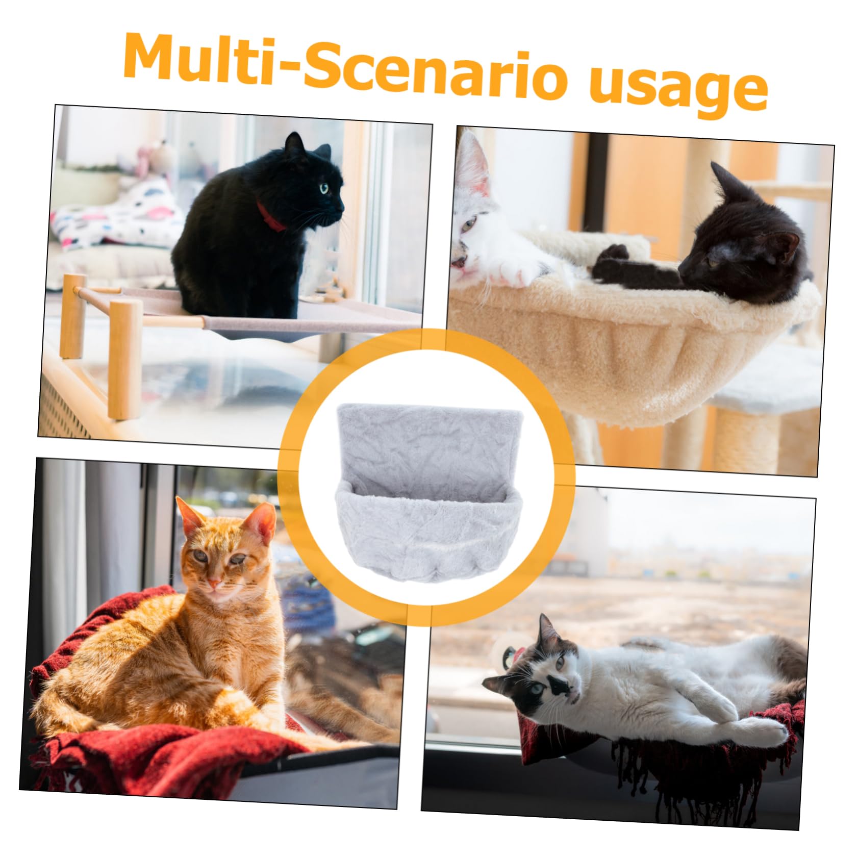 Toyvian Hammock per da Rimovibile e Pieghevole con Rivestimento Peluche Cat Hammock per Comodo e