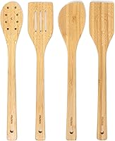 Vista 5 de Norpro Espátula de bambú de 12 pulgadas, mango plano