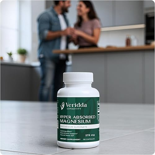 Miniatura 7 de Glicinato de magnesio hiperabsorbido 275 mg, ayuda natural para dormir, alivio del estrés, 90 cápsulas