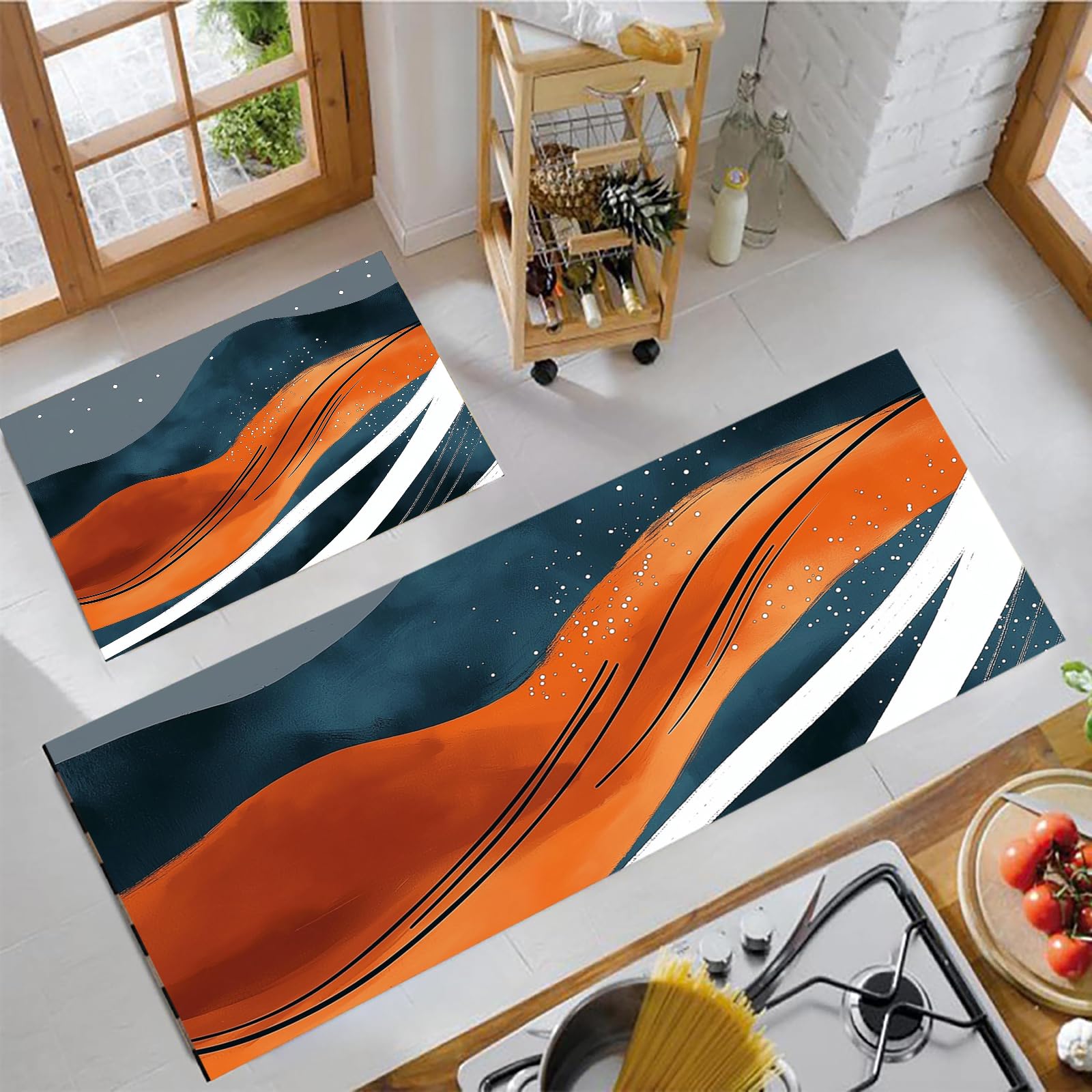 Tapis de cuisine de porte chambre bureau ensemble tapis de cuisine 2 pièces