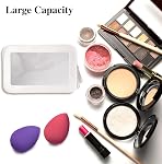 CAVLA Clear Makeup Bag, Waterproof Makeup Storage Bag with Zipper, Travel Toiletries Bag, Large Portable Toiletry Bag, Multipurpose Clear Cosmetic Bag Organizer, for Women Girl (White)