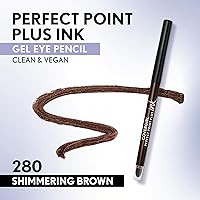 Vista 2 de COVERGIRL Perfect Point Plus - Lápiz de ojos de gel de tinta, pigmentado, de larga duración, fórmula vegana, marrón brillante 280, 0.01 onzas