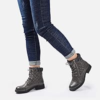 Vista 2 de STQ Botas de combate con cordones para mujer