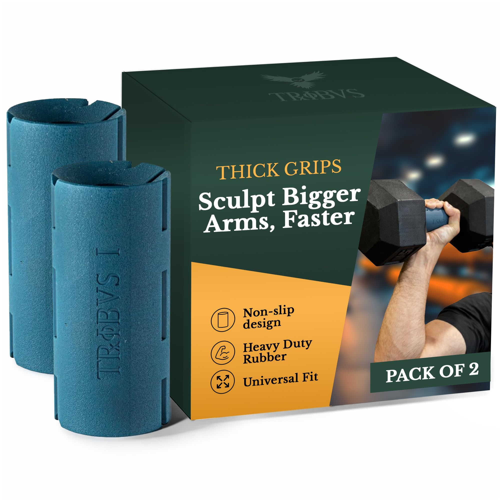 Tribus Thick Grips for Dumbbells & Barbells