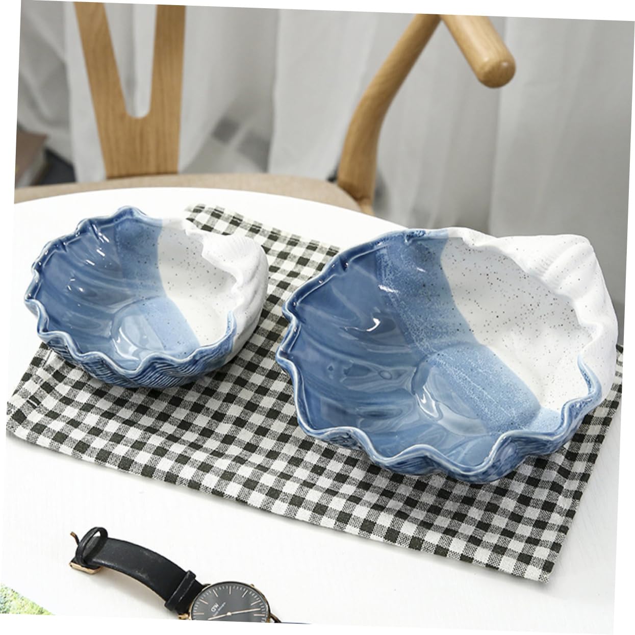 3 szt. Taca na biżuterię Ozdobna muszla Miska do serwowania Ceramiczny uchwyt na przybory kuchenne Dekoracje na stół Organizer na kosmetyki Talerze na przystawki Kobiecy pojemnik na biżuterię Miska de