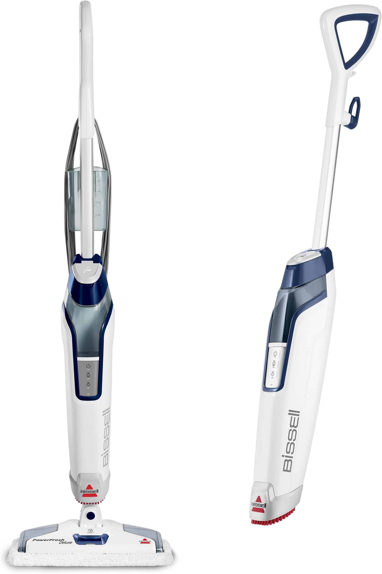 PowerFresh Deluxe 1806 Steam Mop for Tile, Hardwood & Sealed Floors w/Built‑in SpotBoost Brush, Fast 30‑Second Warm‑Up, Variable Steam Levels, Fresh Scent Discs Compatible