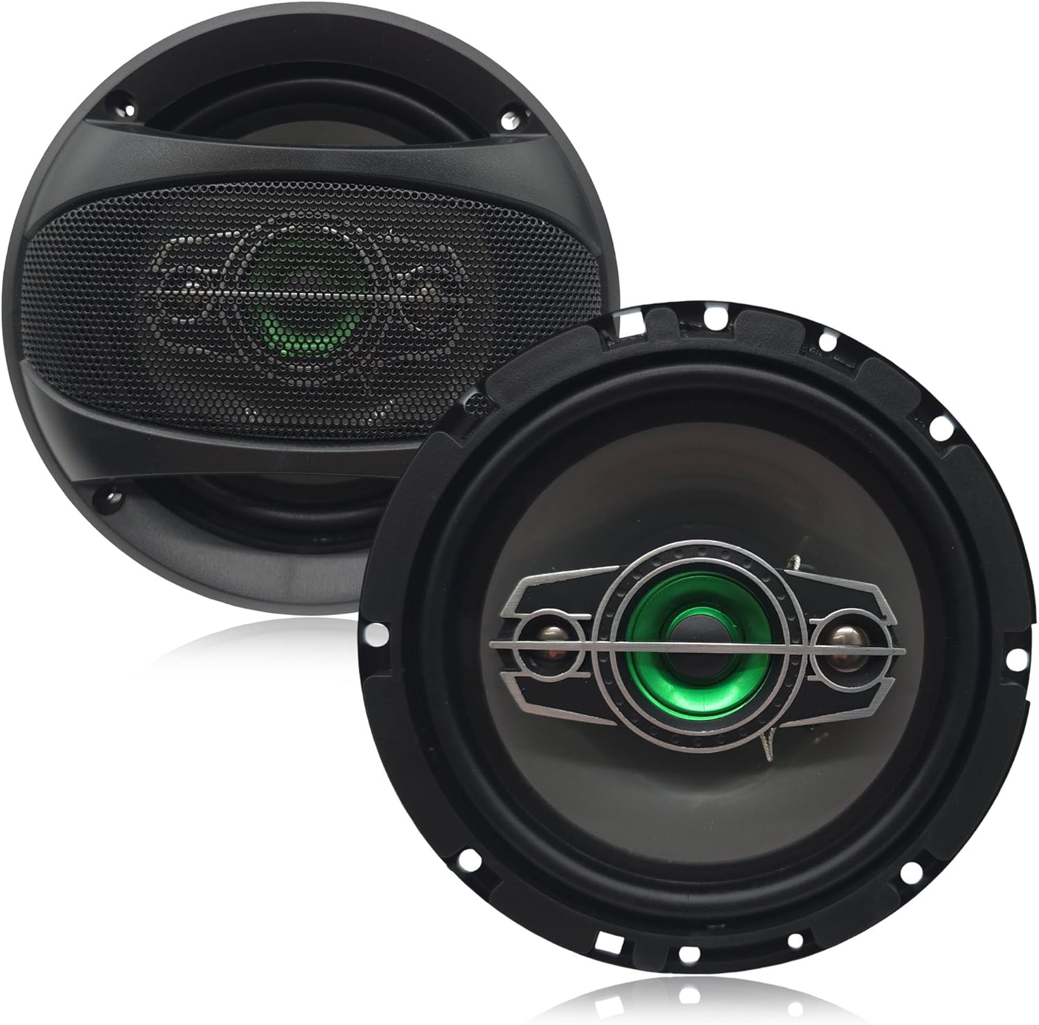 AD6510P - 6.5-Inch 4-Way Coaxial Car Speaker, 650W Max Power, 92dB Sensitivity, 4-Ohm Impedance - Perfect for Custom Installations