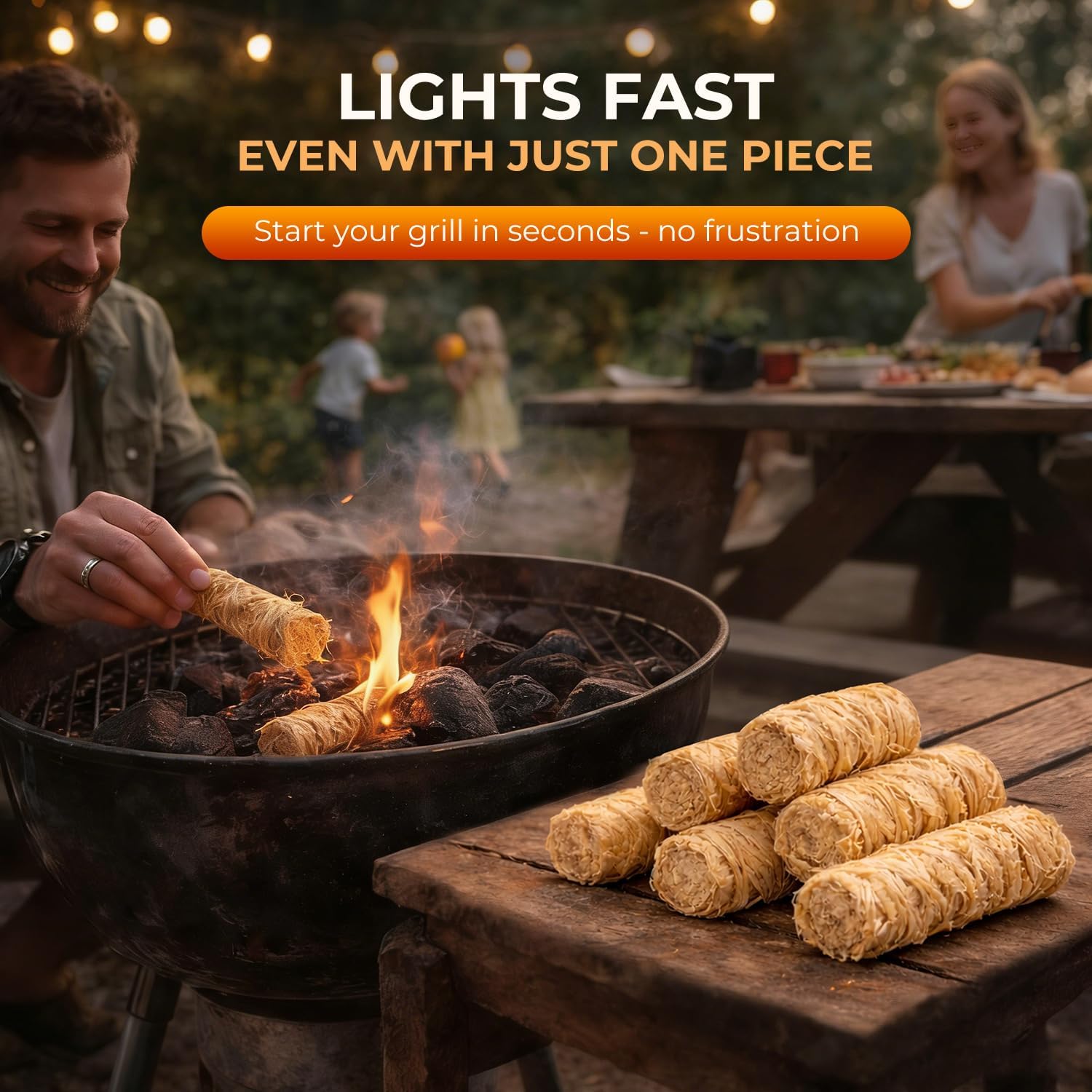 Accecraft 72 PCS Fire Starters – Natural Fire Starter Sticks for Fireplace, Fire Pit, Grill & Charcoal, BBQ, Smoker, Pellet Stove, Chimney & Pizza Oven