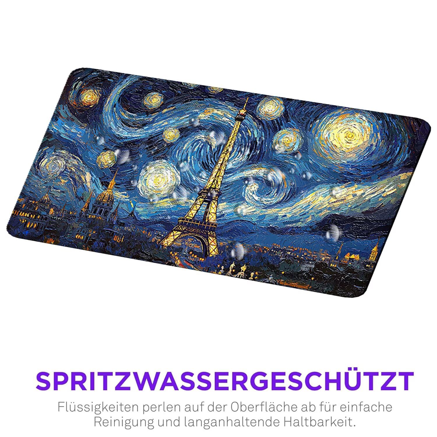 Podkładka pod mysz do gier, XXL 1200 x 600 mm duża podkładka pod mysz, antypoślizgowa gumowa podstawa, podkładka pod mysz ze zszytymi krawędziami, do komputera, laptopa, prezent dla mężczyzn (wieża
