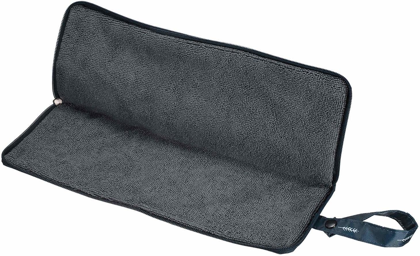 HARFINGTON Wet Umbrellas Bag 4.9" x 12.6" Superfine Fiber Strong Water Absorption Umbrella Case Cover Portable Waterproof Case for Storage Travel Home Outdoor, Navy Blue image 3