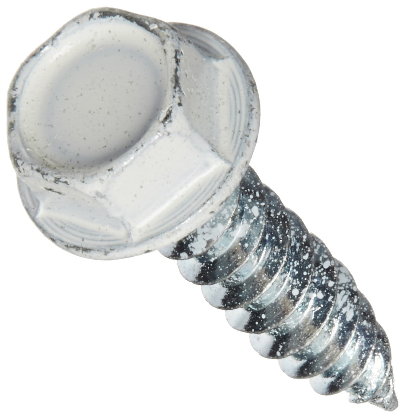 PA AP Products 0012-TR1000 W 8 X 3/4 White Unslotted Hex Washer Head Screw - Pack of 1000