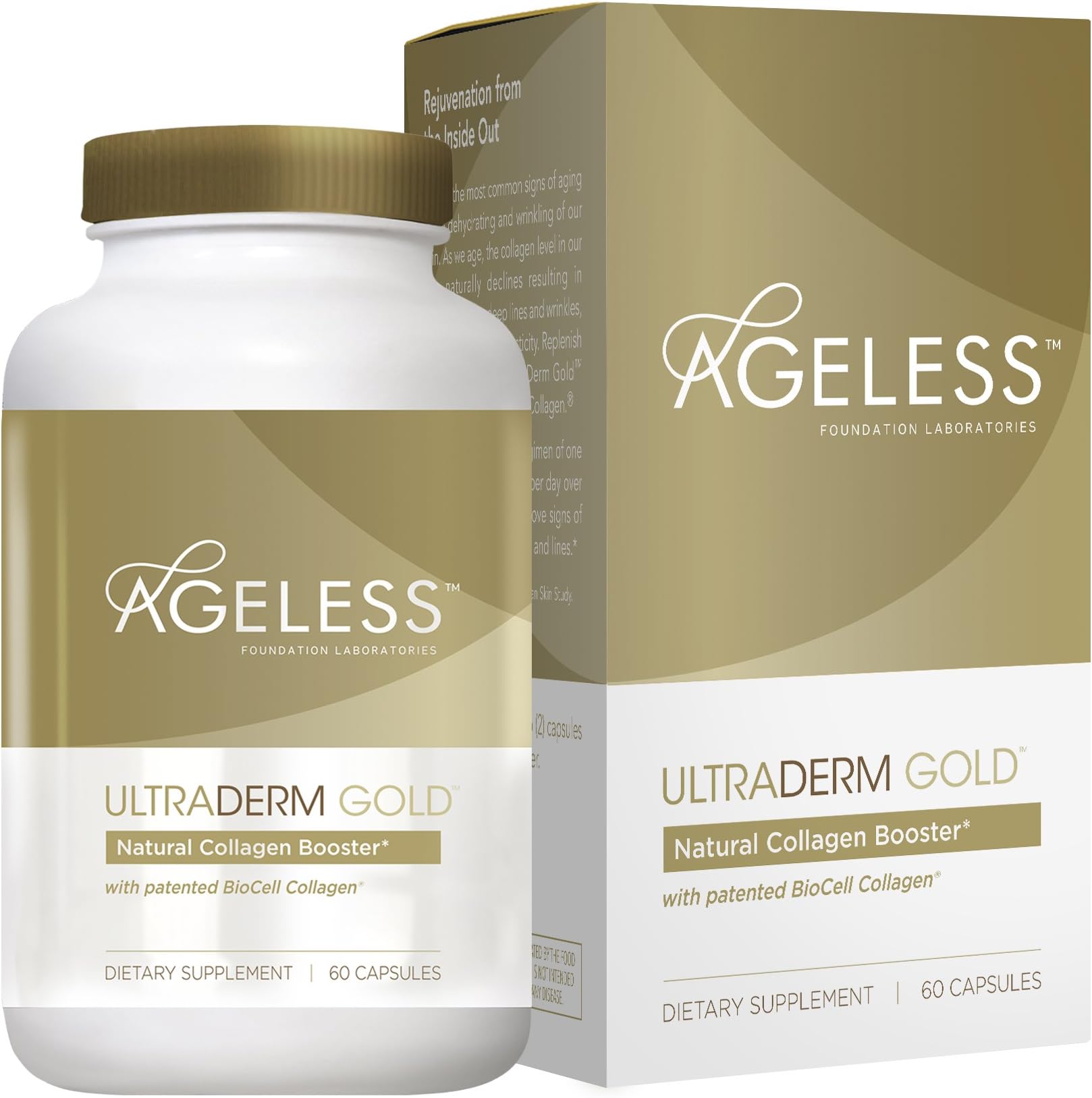 NaturadeUltraderm Gold Collagen Booster Nutritional Supplement, 60 Count