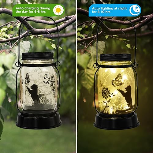 Vista 11 de Styleonme Farol decorativo para exteriores, luces solares impermeables de mariposa, regalos para mujeres, mamá, abuela, regalos para amantes