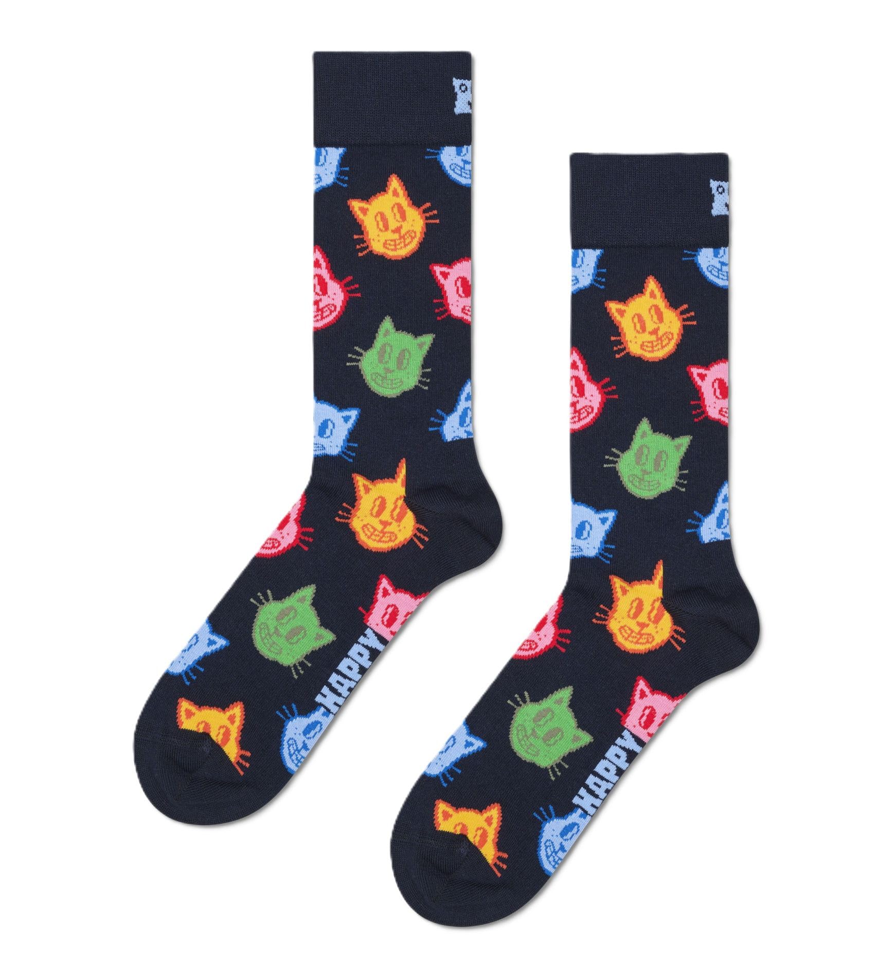 Happy Socks Cat Sock, Navy, 41-46