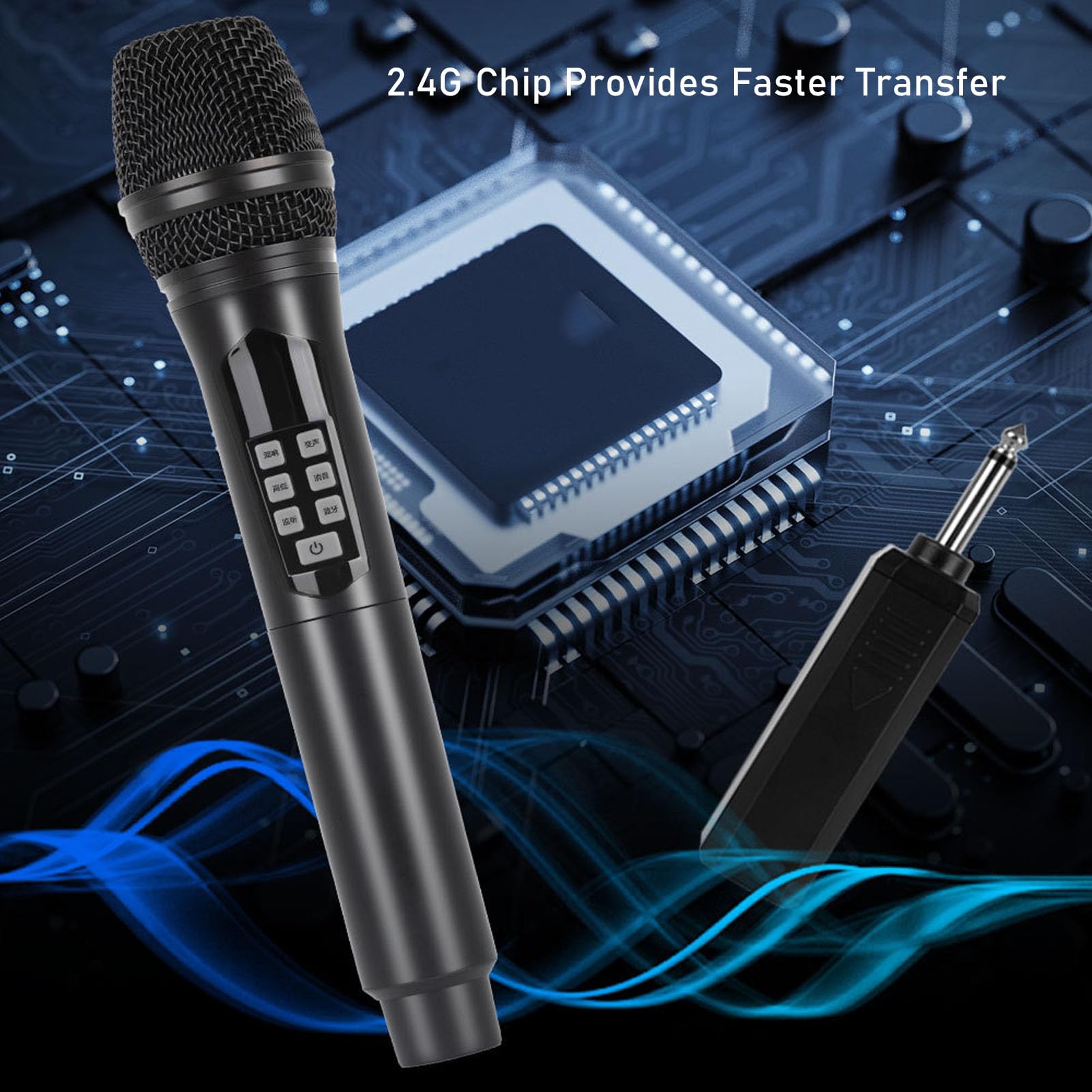 Microfono Karaoke Portatile Wireless, Microfono Dinamico 2.4G, Multieffetto Sonoro con Cambi di Voce e Riduzione del Rumore, Ideale per Streaming Live e Registrazione