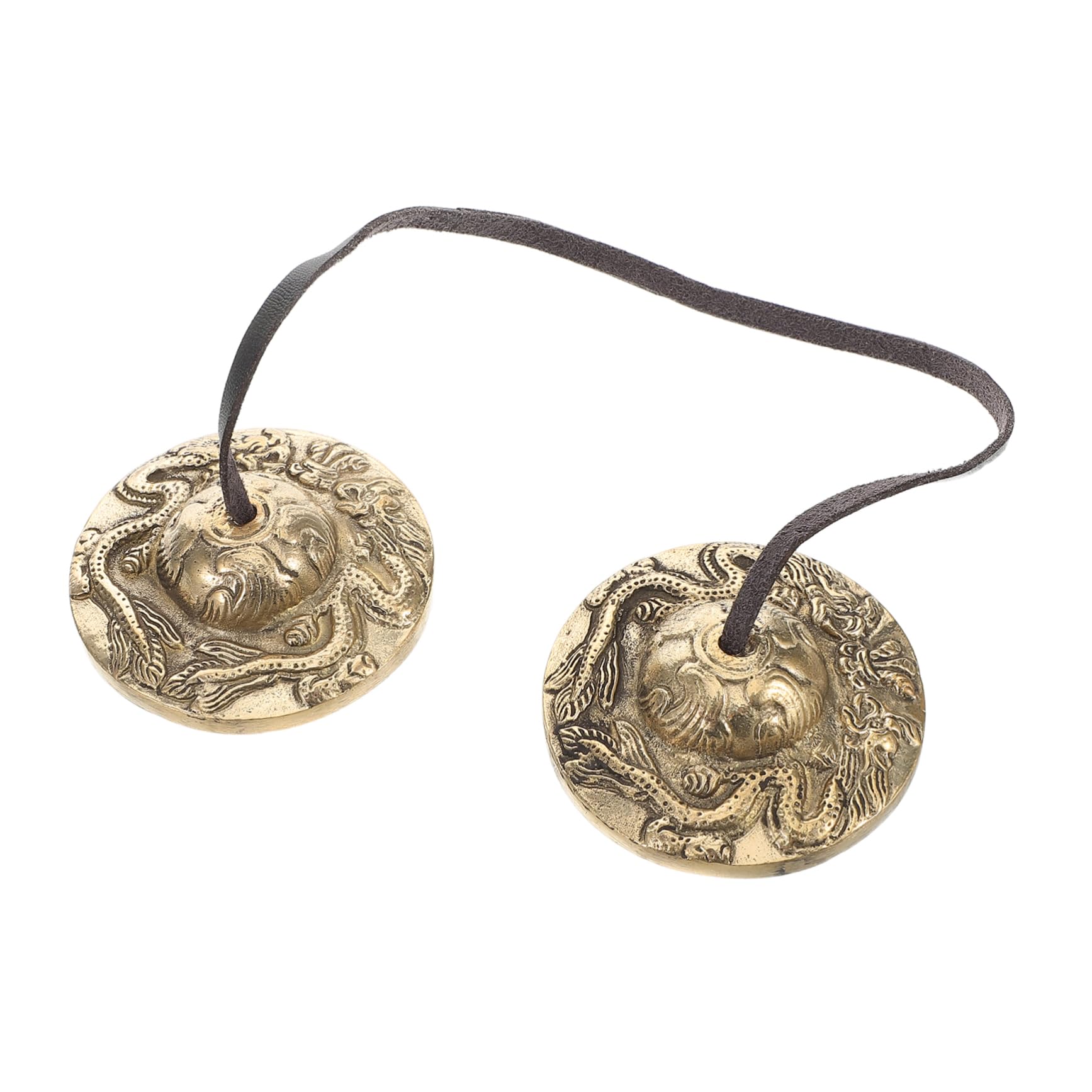FUNOMOCYA Brass Cymbals for Meditation Yoga and Feng Shui Authentic Sound Beautiful Decorative Bells