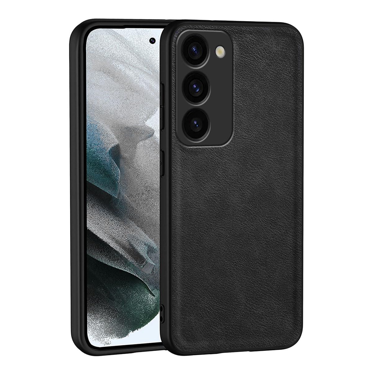 LIRAMARK PU Leather Flexible Back Cover Case Designed for Samsung Galaxy S23 5G (6.1 inch) (Black) (B0C7CHRQ69) Amazon Price History, Amazon Price Tracker