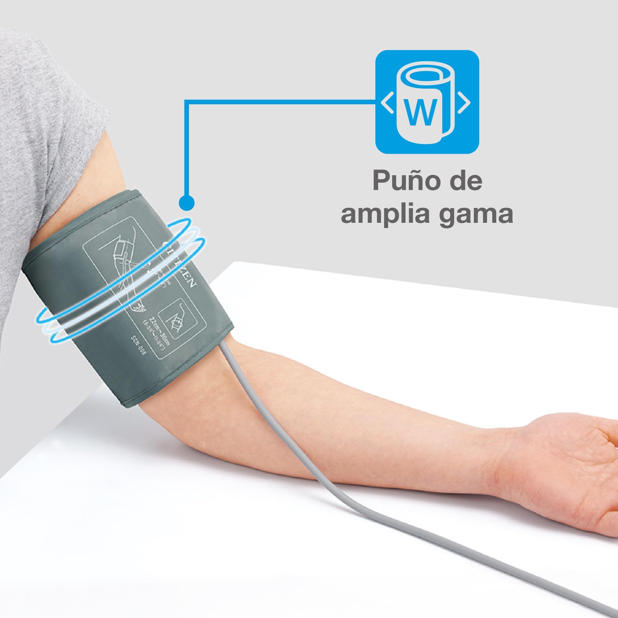 Citizen Tensiómetro de Brazo Digital, Medidor Tensión Arterial con Manguito 22-42 cm, Indicador Hipertensión, Detección Latido Irregular, 99 Memorias | Brazalete ancho de 22 a 42 cm, memoria 99, latido cardíaco irregular e indicador de la OMS, máquina dig